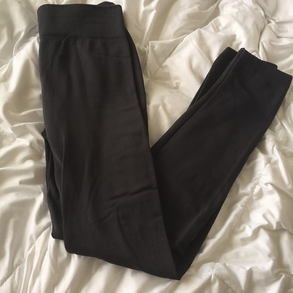 Slate Gray Fleece Leggings